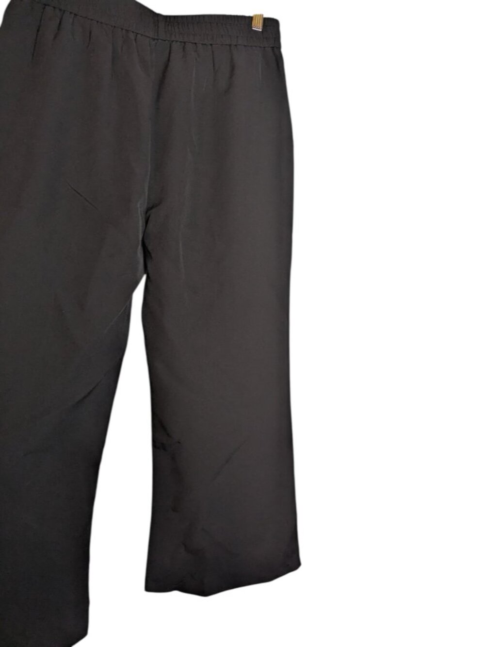 Halara Dress Pants Womens Large Black Wide Leg High Waist Pockets Zipper Pull on - Picture 8 of 8